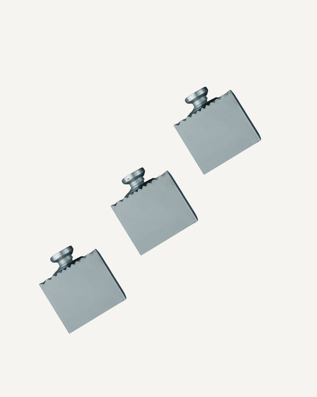 Tiger Jaws 35mm blank soft jaw showing serrated edge and case-hardened spigot