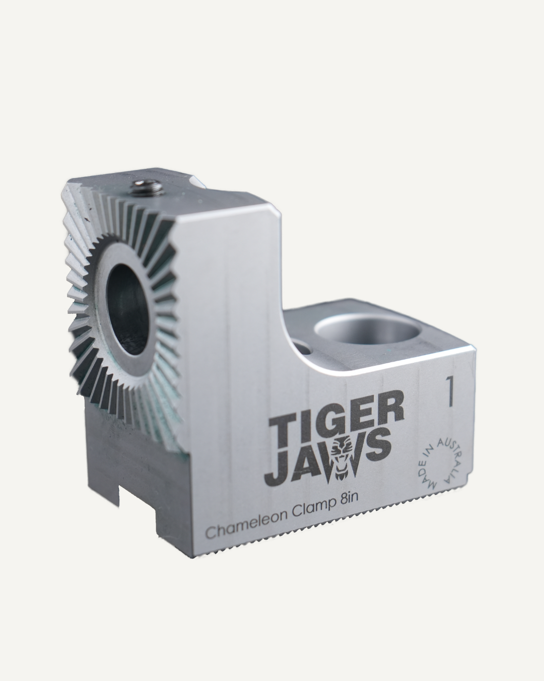 Tiger Jaws Chameleon Clamps starter kit in carry case with soft jaw blanks and mounting hardware